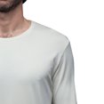 thumbnail image 3 of Playera Manga Larga Para Hombre De Algodón Pima y Tela Spandex Unbranded Co Long Sleeve Crew Neck Off White M, 3 of 6