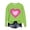Green-B, variant on Uaswgudfs Women's Valentine's Day Crewneck Sweatshirt - Loose Fit Long Sleeve Casual Pullover, Valentine Graphic Top for Women