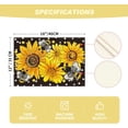 thumbnail image 5 of Dalrosia Sunflower Bee Flower Polka Dot Summer Placemats Set of 4, 12x18 Inch Table Mats for Table Runner Party Kitchen Dining Decoration, 5 of 6