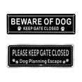 thumbnail image 1 of Beware of Dog Sign, Aluminum, Keep Gate Closed Sign, 1 of 5