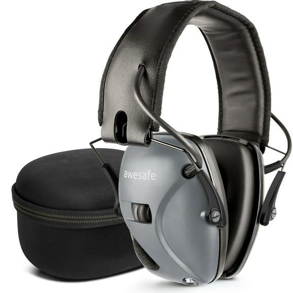 awesafe Electronic Shooting Hearing Protection Earmuffs Comes with Hard Carrying Case, Shooting Earmuffs with Sound Amplification and Suppression
