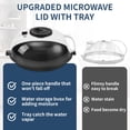 thumbnail image 5 of Tapa Para Salpicaduras De Microondas Para Alimentos, 10,2 Pulgadas, Con Vaporizador De Agua, Transparente, Protector Contra Salpicaduras Para Microondas, Tapa Para Cocina Con Plato, Plato, Plato, Cubi, 5 of 5
