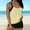 Beige, variant on Women's Swimsuit Tankini Tummy Control Bathing Suits Two Piece Full Coverage Swim Suits with High Waisted Bottom