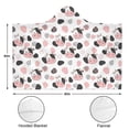 thumbnail image 3 of Wearable Blanket,White Cow Black Spot Geometric Pattern Hooded Wearable Sherpa Blanket for Adults & Teens,Winter Poncho Shawl Wrap Cape Thick Warm,60"x80", 3 of 5