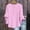 Hot Pink, variant on Vivianyn HD Women's Double Ruffle Sleeve V Neck Blouse, Casual Loose Fit Top,White,Size S-XXXL
