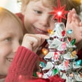 thumbnail image 2 of RJ Legend 15-Inch Ceramic Silver Christmas Tree Decoration For Indoor & Outdoor Use - 50+ Multicolor LED Bulbs Halloween Tree - Handcrafted & Hand Painted - Glossy Premium Finish, 2 of 5