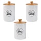 thumbnail image 1 of Juego de 3 botes herméticos para almacenar alimentos de cocina, té, azúcar y café. B blanco, 1 of 9