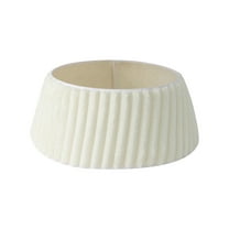 OAVQHLG3B Christmas Tree Collar, Rustic White Luxury Plush Tree Collar with Stripe Textured Pattern, Soft Fluffy Xmas Tree Ring Boho Tree Skirt for Holiday Decorations Indoor Home Decor