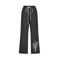 thumbnail image 4 of VEKDONE Womens Cotton Linen Capris Pants Black S, 4 of 4