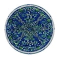 thumbnail image 2 of ARISTURING Floral Peacock Round Tablecloth Blue White, 2 of 7
