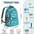 thumbnail image 5 of Excavator and Crane Blue Pattern Cute School Backpack Bag with Padded Back and Adjustable Shoulder Straps 16.9 X 12.6 X 5.9 Inches, 5 of 5
