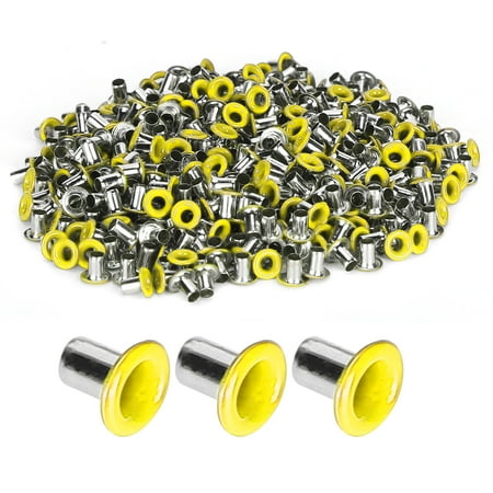 

500Pcs Brass Eyelets 2mm Inner Hole Colorful Grommets Kit for Clothing Shoes Bag DIY CraftsYellow