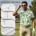 thumbnail image 5 of Aplkyhs Matching Golf Shirts for Couple Green Palm Leaf Mens Hawaiian Shirt Suitable for Outdoor Sports Mens Shirts Casual Soft and Comfortable Quick Dry Breathable Fabric, 5 of 6