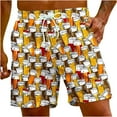 thumbnail image 5 of cllios Oktoberfest Swim Trunks Men Big and Tall Elastic Waist Beach Shorts Quick Dry Drawstring Board Shorts Funny Beer Graphic Lightweight Swimwear, 5 of 9