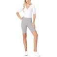 thumbnail image 4 of Women's Casual Seamless High Waist Solid Biker Shorts Comfortable Stretch Active Shorts, 4 of 5