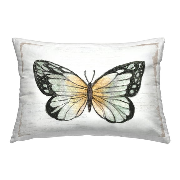 Stupell Industries Monarch Butterfly Visage Decorative Printed Throw Pillow Design by Janet Tava.