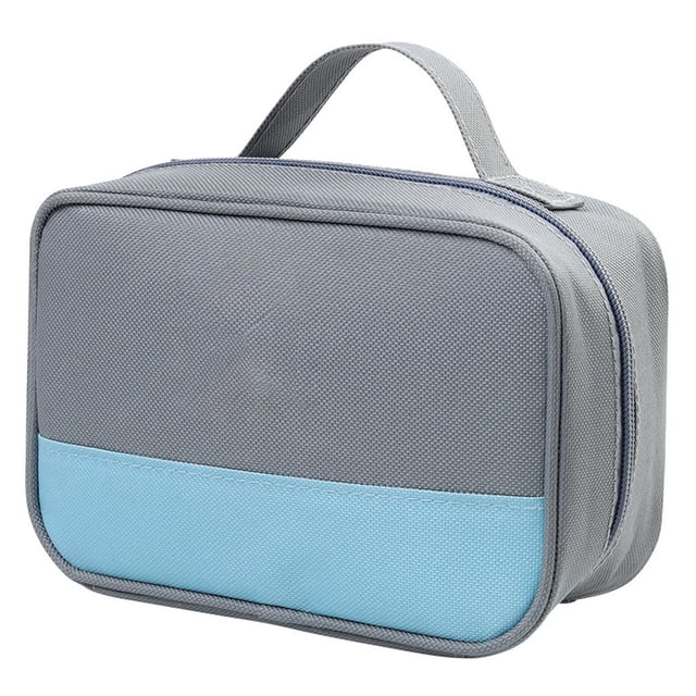 Bolsa de medicamentos Bolsa de medicamentos Tela Oxford Gran capacidad Asa con cremallera Múltiples bolsillos Estuche de almacenamiento para senderismo Viajes