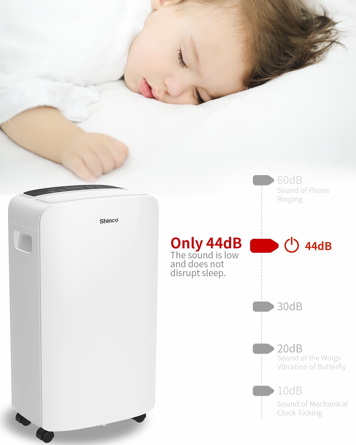 Shinco 40-Pint Dehumidifier for 2,000 Sq.Ft Medium Rooms and Basements