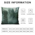 thumbnail image 5 of Leisuo Throw Pillow Cover Misty Forest, Pillow Cover Nature Pine Trees Scenic Foggy Landscape Woodland Room Decor for Living Room Couch Cushion Bed Home Decor, 5 of 5