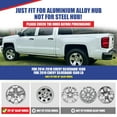 thumbnail image 5 of 4PCS/Set Hubcap 18" Alloy Wheel Skins Compatible with 2014-2018 Chevy Silverado 1500,2019 Chevy Silverado LD 1500,Snap-on Installation,Center Cap can be Reattached,Black Matte, 5 of 8