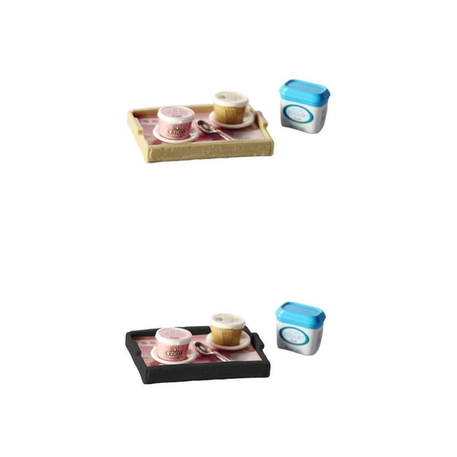 bandeja en miniatura Macarena 2x bandeja de yogur de en miniatura casa de muñecas escala 1/12 casa de muñecas escala 1/6