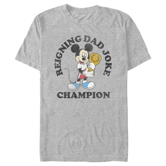 Men's Mickey & Friends Father's Day Dad Joke Champion Graphic Tee Athletic Heather X Large