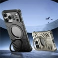 thumbnail image 3 of Case For IPhone 17 Pro Max/17 Pro/17, Minimalist Personality Metal Case Slim Magnetic Stand Cover Hollowing Frameless Shell, 3 of 8