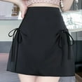 thumbnail image 6 of Byworldtasic Womens Solid Color Skirts Womens Ballet Wrap Skirt Tie-Up One-Piece Elastic Waistband Short Dance Skirt, 6 of 9