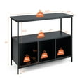 thumbnail image 4 of Costway Buffet Sideboard Kitchen Storage Cabinet Open Shelf w/ 3 Compartments Black, 4 of 11