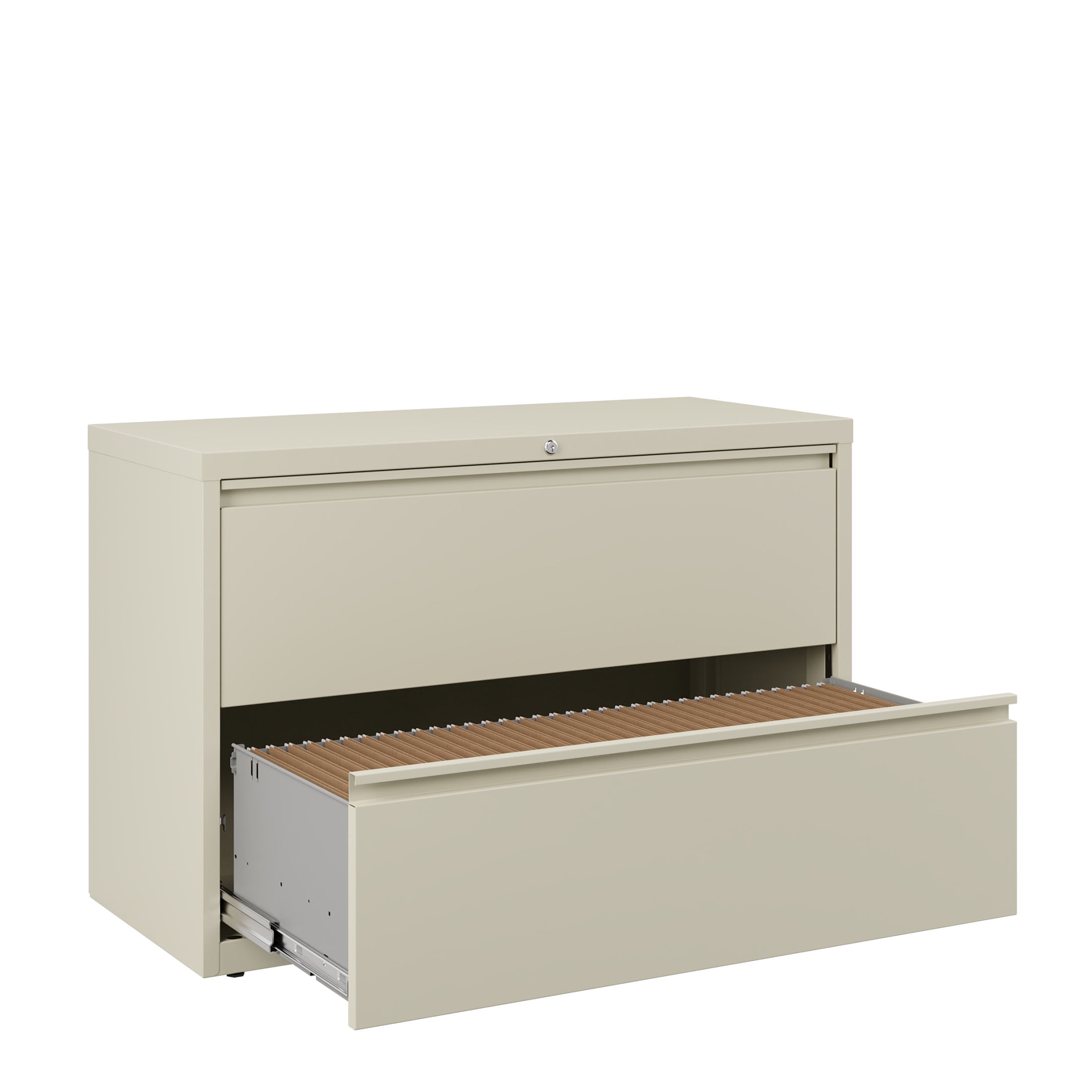 Hirsh 42 Inch Wide 2 Drawer Metal Lateral File Cabinet for Home and Office, Holds Letter, Legal and A4 Hanging Folders, Putty