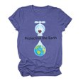 thumbnail image 1 of Fiudx Ofertas y Liquidaciones Moda Mujer Casual Cuello Redondo Impresión Blusa Manga Corta Camiseta Blusas, 1 of 3