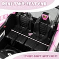 thumbnail image 3 of OLAKIDS 2 Seater Kids Ride On UTV, 12V Electric Truck Car with Remote Control, Power Wheel, Battery Powered Vehicle with Music, 4 Wheels Suspension, Bluetooth, MP3, USB, FM, Horn, 3 of 9