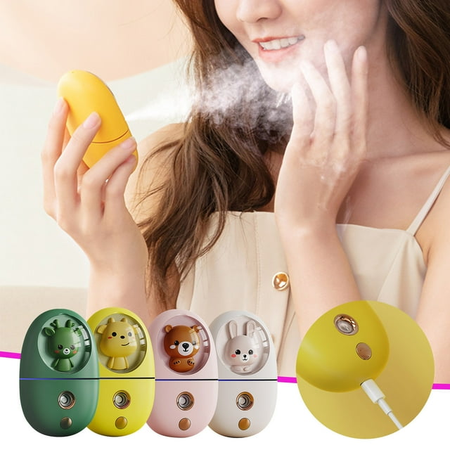 Xihbxyly Humidificador Portátil con Carga Usb, Reponedor de Agua, Gran Volumen de Pulverización, Vaporizador Facial, Ideal para Usar En Casa o En La Oficina, Capacidad de 35 Ml.