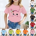 thumbnail image 2 of LRen Kids Toddler First Day of School Shirts,Cute Graphic Printed Round Neck Short Sleeve Tee Summer Casual Preppy Back To School Shirt Tops,Green,4-6 Years, 2 of 6