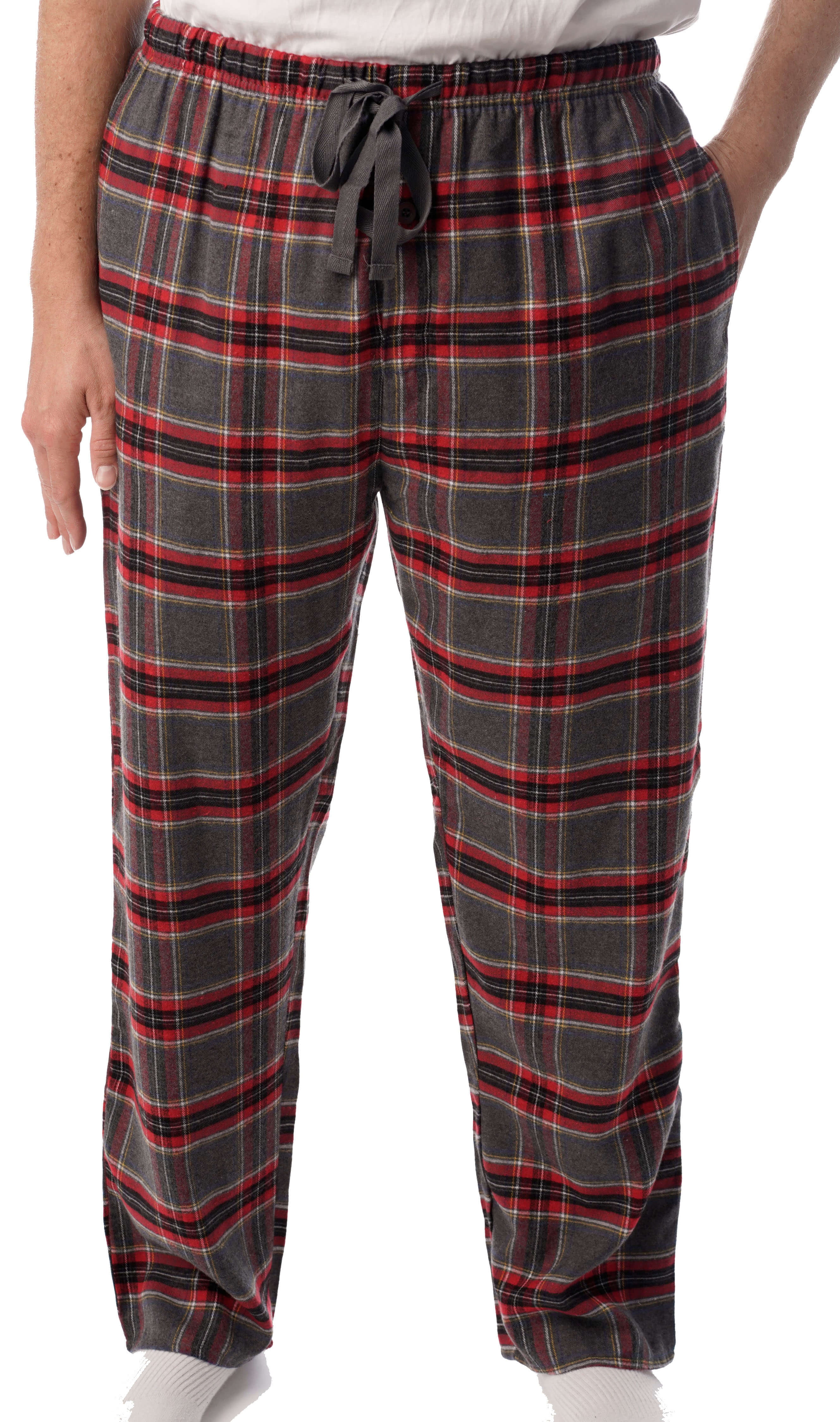 #followme Mens Flannel Pajama Pants Mens Pajamas (Charcoal - Plaid, XX ...