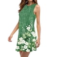thumbnail image 4 of Ovzne Robes pour Femmes 2025 Robe de Plage Femmes Décontractée Ample Été Imprimée Robe Sans Manches Col en V Haut/chemise Ensemble Robe Femmes Imprimée Liquidation, 4 of 7