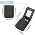 thumbnail image 2 of PU Leather Lipstick Case with Mirror Travel Lipstick Pouch Mini Portable Makeup Holder for Women Girls Black 106x82x29mm Inner Diameter: 75x18mm, 2 of 5