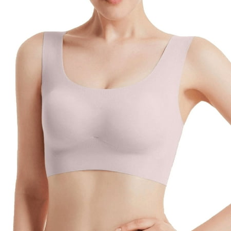 Hontri Bra Seamless Bras for Women Ultra Thin Padded Comfort Wireless Bra Breathable Bralette for Sleep Everyday Bra Pink 3Xl
