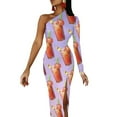thumbnail image 3 of Creative Bloody Mary Cocktail Half Dleeve Split Dress Woman clothes, 3 of 7