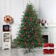 thumbnail image 4 of Juego de 44 Adornos Navideños Transparentes: Bolas de Plástico Irrompibles de 5 Cm En Rojo, Verde, Dorado y Rosa para Decorar Árboles y Fiestas., 4 of 6
