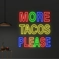 thumbnail image 2 of Handmadetneonsign Custom More Tacos Please Neon Sign, Taco Name LED Sign, Mexican Food Neon Light, 2 of 5