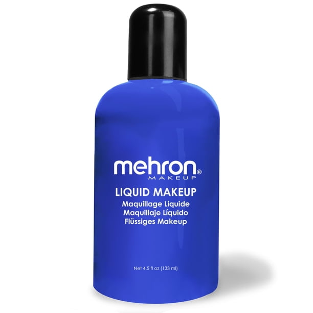 Pintura facial y corporal Mehron Liquid Makeup, 133 ml, azul