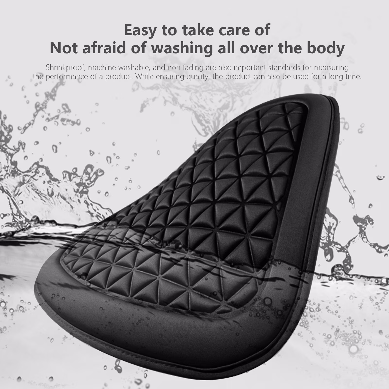 thumbnail image 2 of Car Seat Cushion for Long Driving, Breathable Soft Car Cushion, Cooling Gel Seat Cushion Keep You Comfortable for Long Car Rides 18.9x18.11 inches, 2 of 7