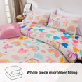 thumbnail image 5 of NTBED Rainbow Comforter Set Chic Bowknot for Kids Girls, Twin Size 6 Piece Bed in a Bag Soft Polyester Bedding Set with Love, Bow & Polka Dot Design, Cream, 5 of 8