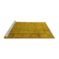 thumbnail image 2 of Ahgly Company Machine Washable Indoor Square Oriental Yellow Traditional Area Rugs, 5' Square, 2 of 4