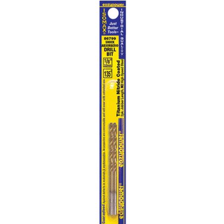 

Eazypower 86799 Titanium Split Point Jobber Length Drill Bit 1/8