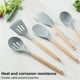 thumbnail image 2 of Naiovety Utensilios de cocina de silicona Mango de Seguro de mano Antiadherente Utensilios de cocina portátiles Casa Restaurante Herramientas de Gris, Löffel Zeigen Sie als Bilder, 2 of 6
