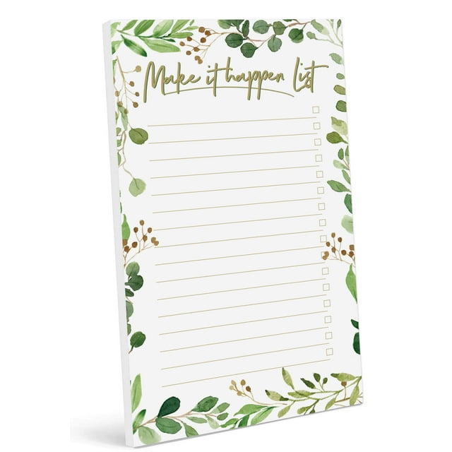 Inkdotpot Daily Planner List Pad Notepads Memo Pad, Undated To-Do List Tear Off pad - 4.5 x 7.5 Inches (50 Sheets) Organizer- Scheduler- Organize Tasks- Lists