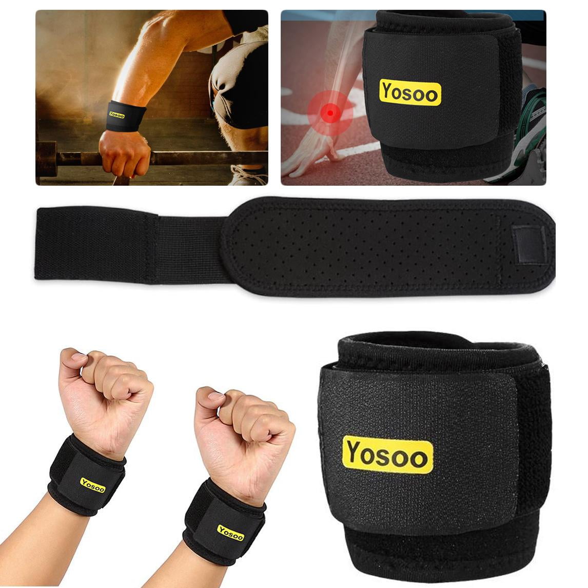 Details about   SOCKO 2 PCS 1436 Adjustable Classic Sports Gym Elastic Stretchy Wrist Joint Wrap 