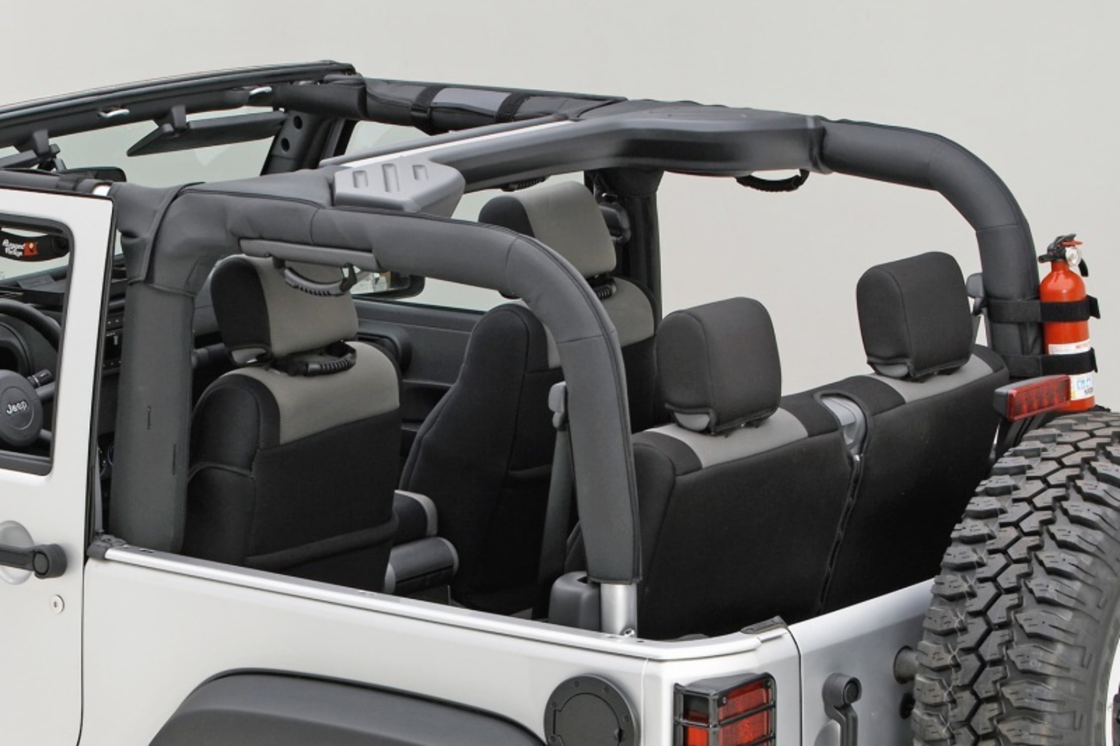 Rugged Ridge by RealTruck Roll Bar Cover for Wrangler JK | Vinyl, Black | 13613.06 | Compatible with 2007-2018 Jeep Wrangler JK